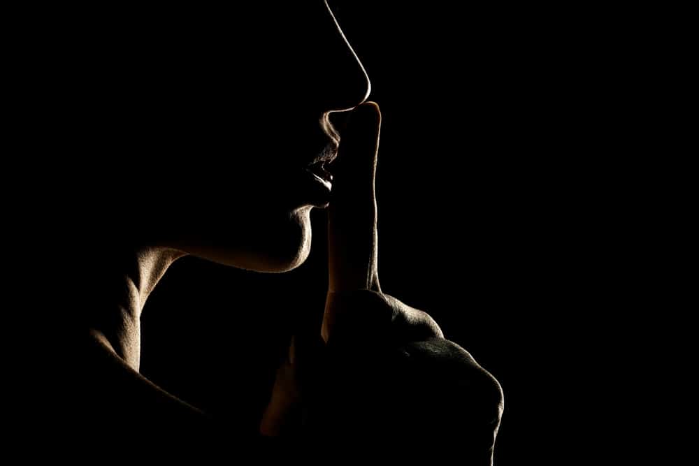 Silhouette,Of,Unknown,Woman,With,The,Face,In,The,Shadow